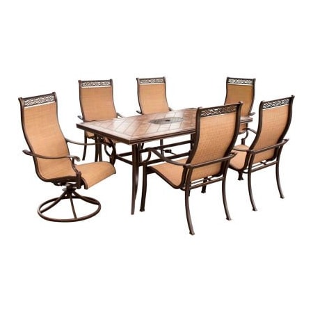 Almo Fulfillment Services Hanover Monaco 7 Piece Outdoor Dining Set MONACO7PCSW